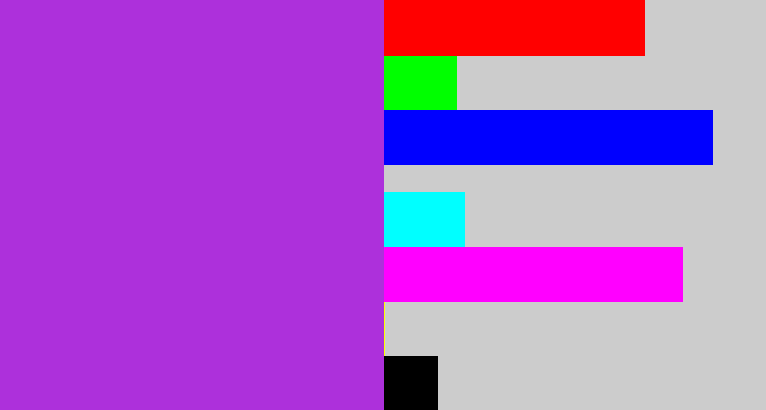Hex color #ad30db - lightish purple
