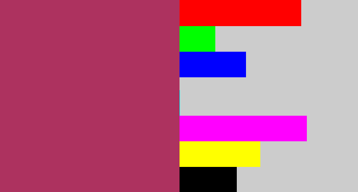 Hex color #ad325f - light burgundy