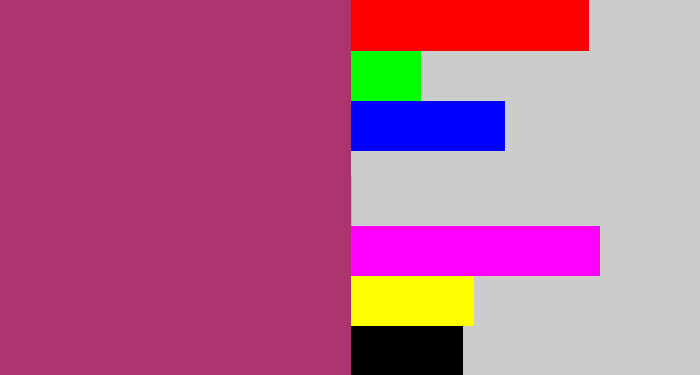 Hex color #ad3270 - light burgundy
