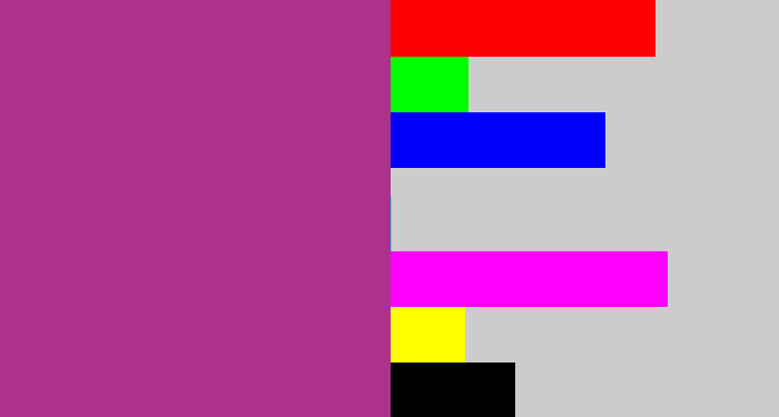 Hex color #ad328c - warm purple