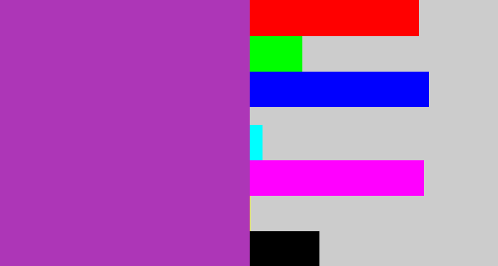 Hex color #ad36b7 - purply