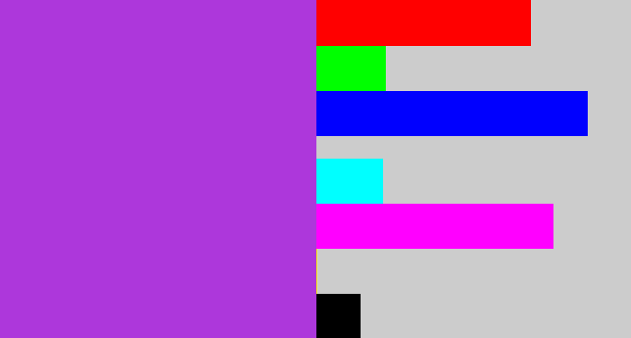 Hex color #ad37db - lightish purple
