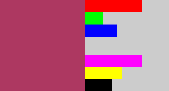 Hex color #ad3861 - light burgundy