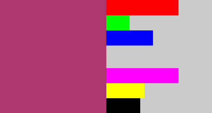 Hex color #ad386f - light burgundy