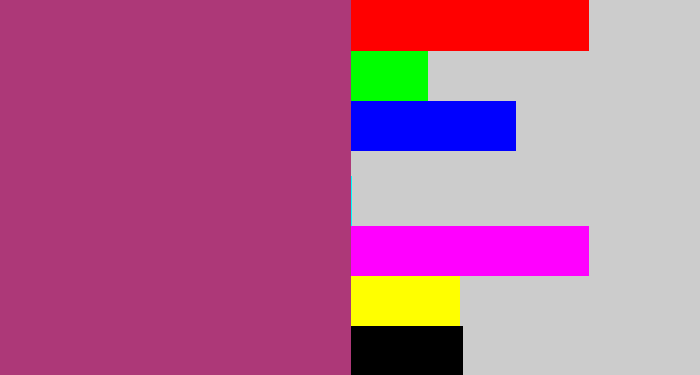 Hex color #ad3878 - light burgundy