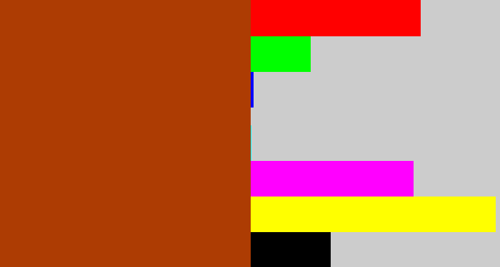 Hex color #ad3c03 - rust