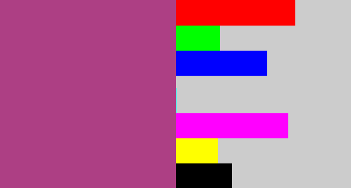 Hex color #ad3f84 - light plum