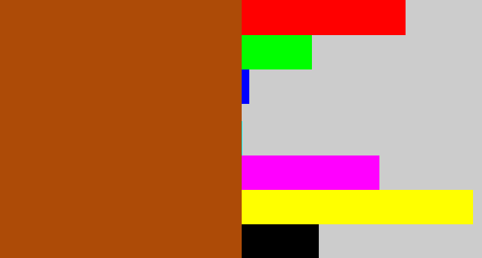 Hex color #ad4b07 - cinnamon