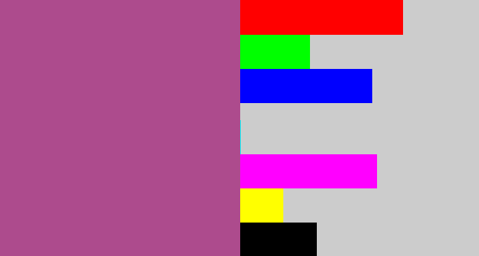 Hex color #ad4b8d - light plum