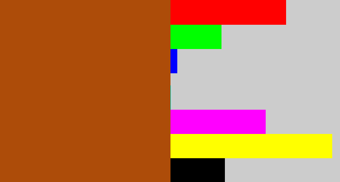 Hex color #ad4c09 - cinnamon