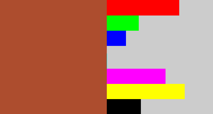 Hex color #ad4d2e - sienna