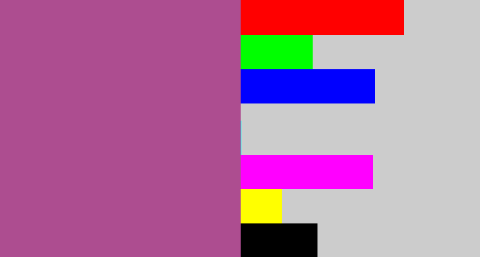 Hex color #ad4d90 - ugly purple