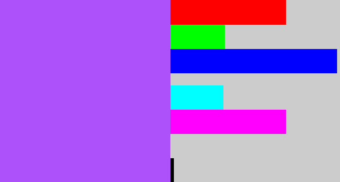 Hex color #ad51fa - lighter purple