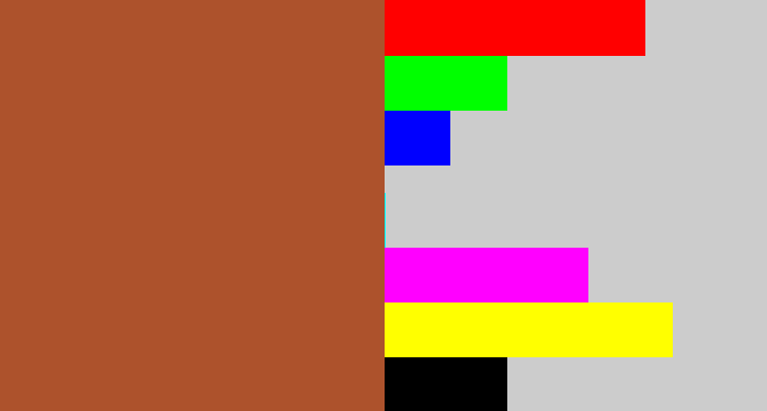 Hex color #ad522c - sienna