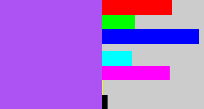 Hex color #ad52f3 - lighter purple