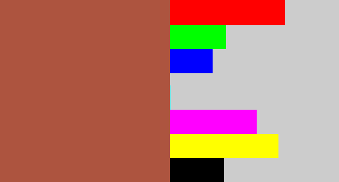 Hex color #ad543f - earth