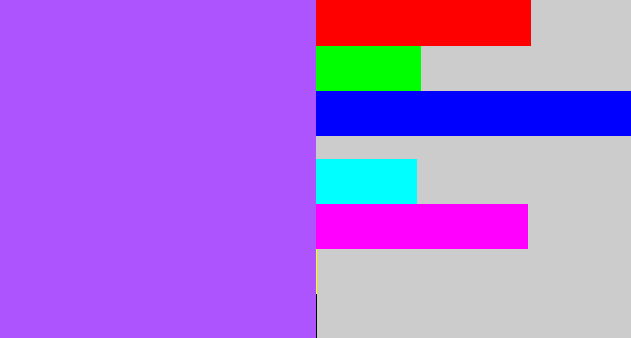 Hex color #ad54ff - lighter purple