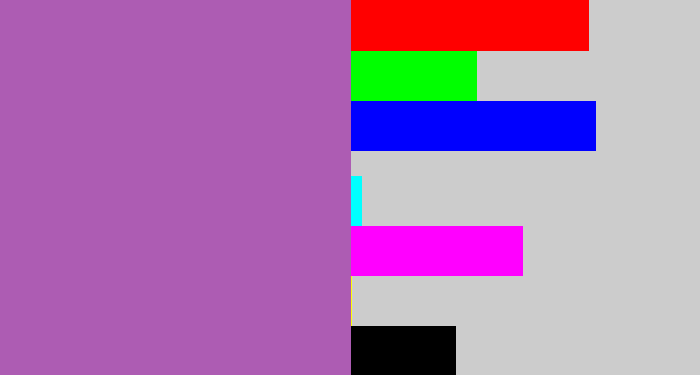 Hex color #ad5cb3 - soft purple
