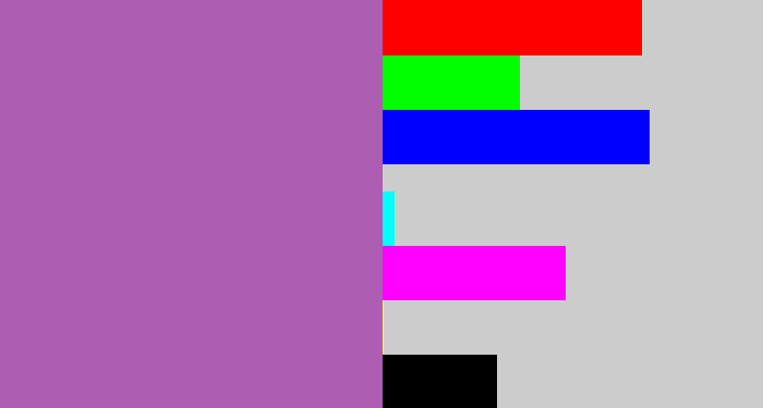 Hex color #ad5db2 - soft purple