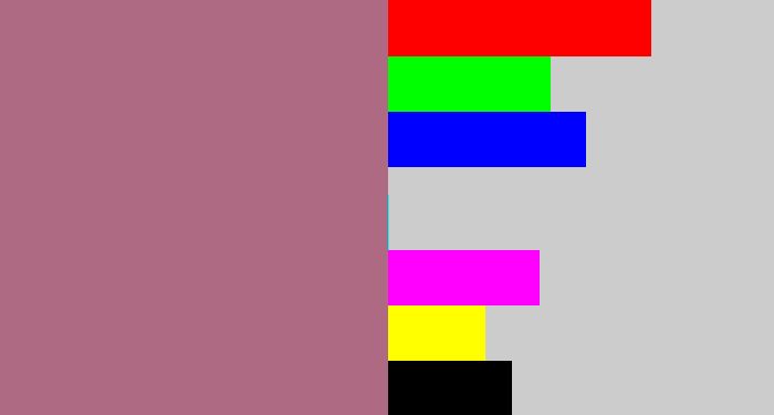 Hex color #ad6a82 - mauve
