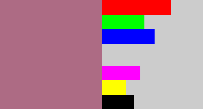 Hex color #ad6b84 - mauve