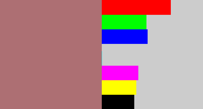 Hex color #ad6f73 - mauve
