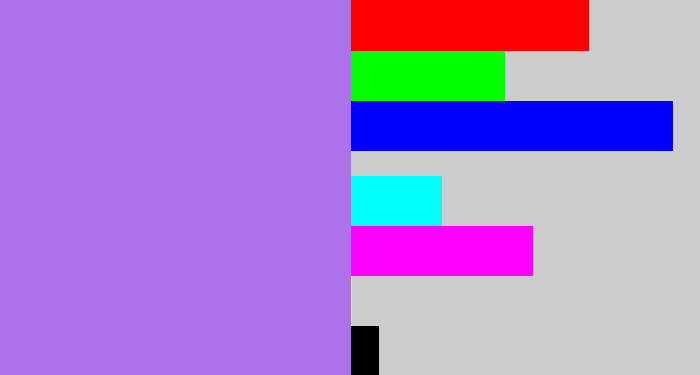 Hex color #ad71eb - light urple