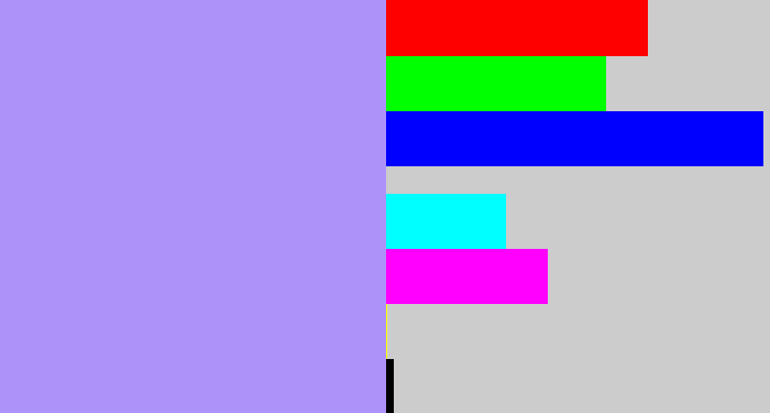 Hex color #ad92fa - liliac