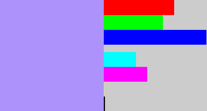 Hex color #ad92fc - liliac