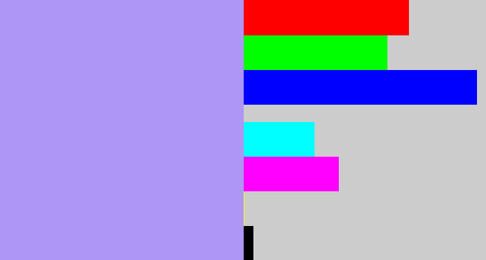Hex color #ad96f5 - liliac