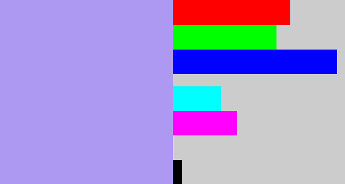 Hex color #ad99f1 - lavender