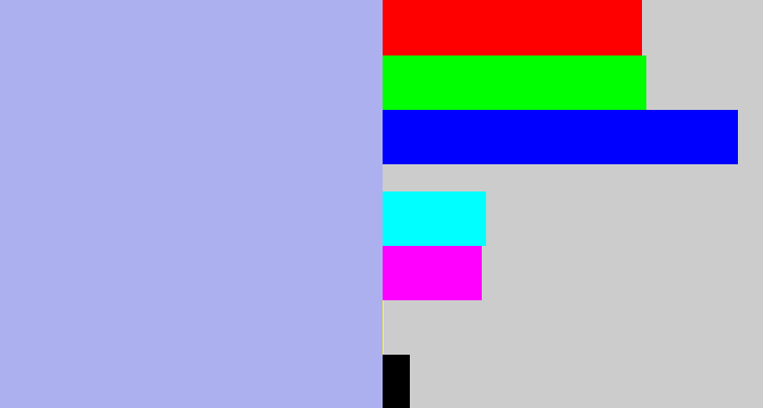 Hex color #adb0ee - pastel blue