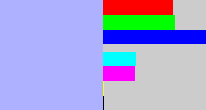 Hex color #adb1ff - pastel blue