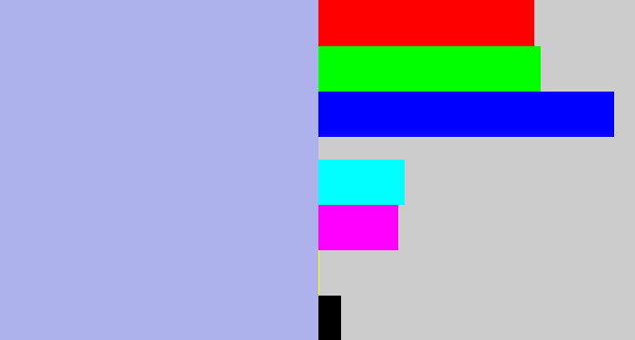 Hex color #adb2ed - pastel blue