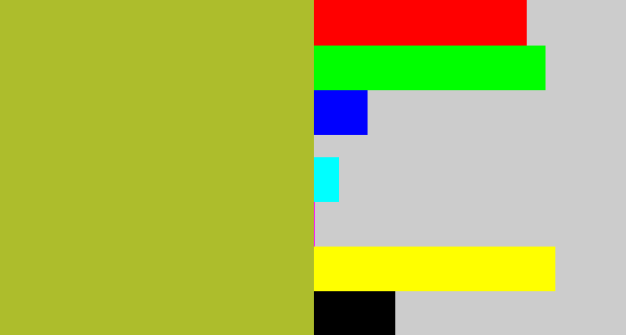 Hex color #adbd2c - pea