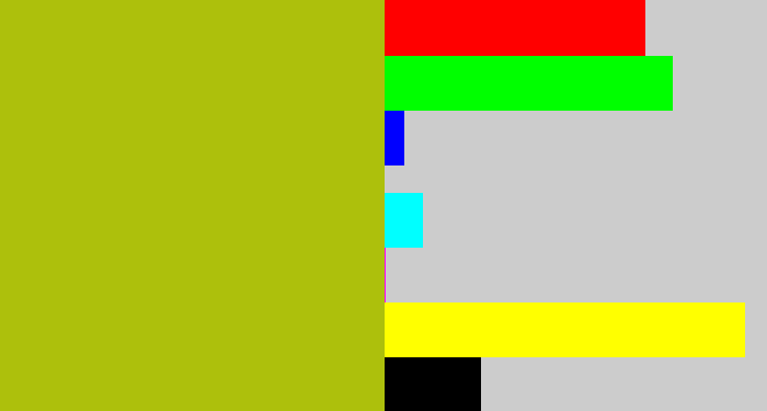 Hex color #adc00c - snot