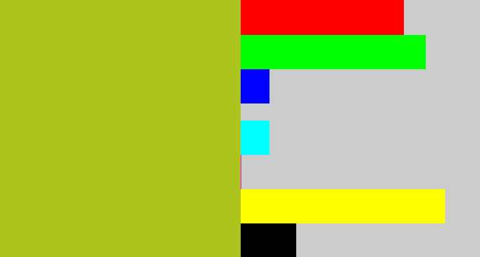 Hex color #adc41e - pea