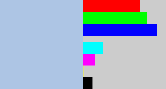 Hex color #adc5e4 - light blue grey