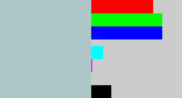 Hex color #adc6c7 - cloudy blue