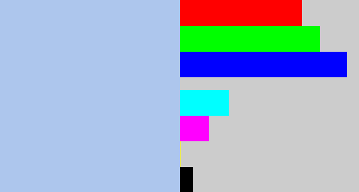 Hex color #adc6ed - light blue grey