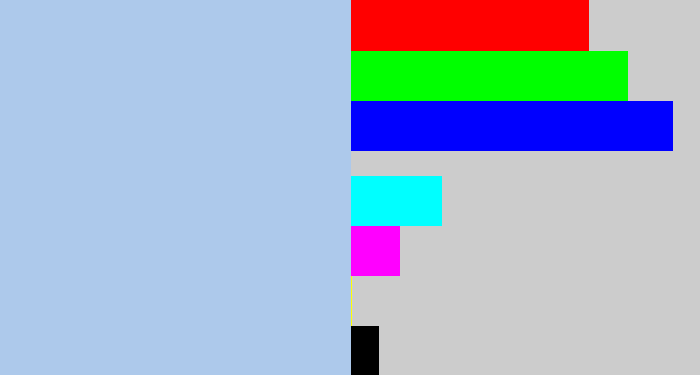 Hex color #adc9eb - light blue grey
