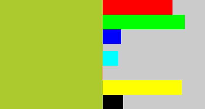 Hex color #adcb2e - pea