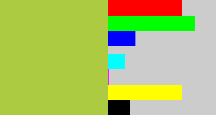 Hex color #adcb40 - booger