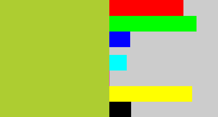 Hex color #adcd31 - pea