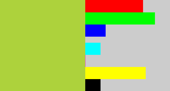 Hex color #add23c - sick green