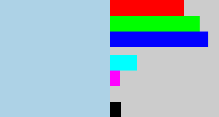 Hex color #add2e6 - light blue grey