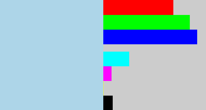 Hex color #add5e8 - light blue grey