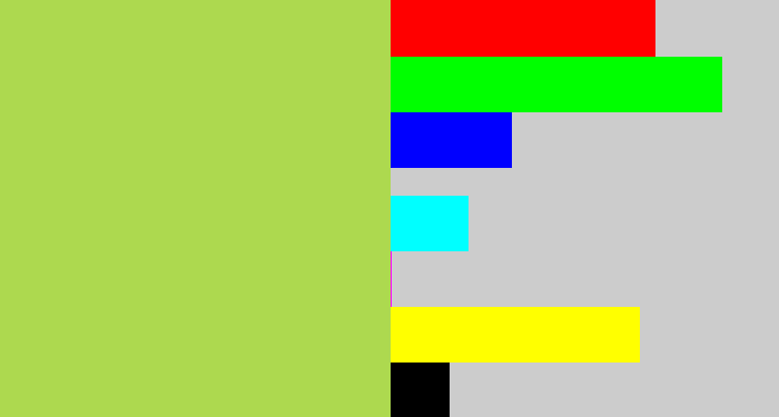 Hex color #add94f - kiwi