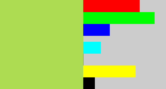 Hex color #addb51 - kiwi