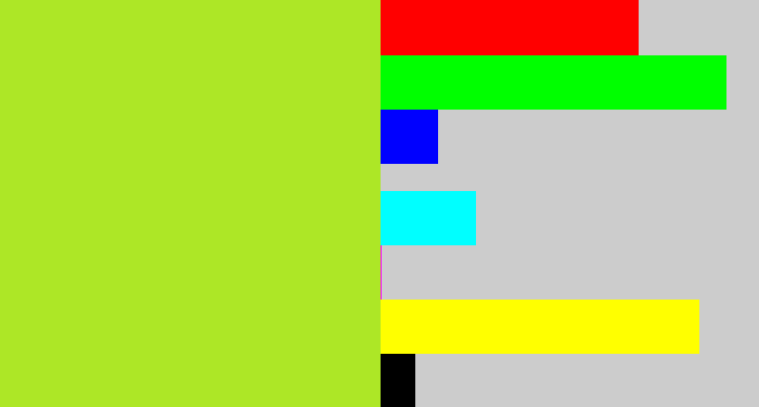 Hex color #ade726 - yellowish green